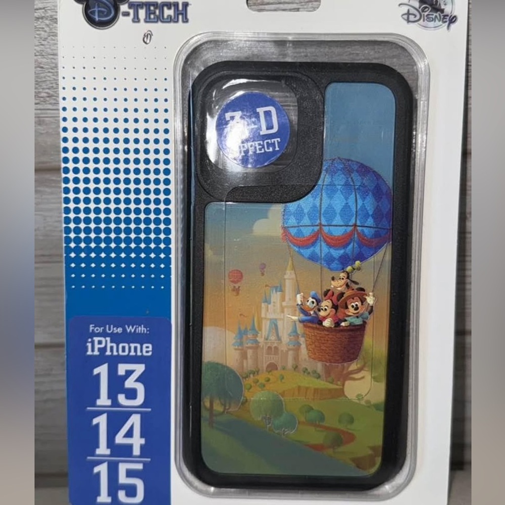 Disney iPhone Case with 3D Effect - Blue and Black